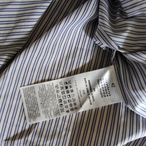 BNWT SS24 MAISON MARGIELA C STRIPED SHIRT 42 - Picture 9 of 13